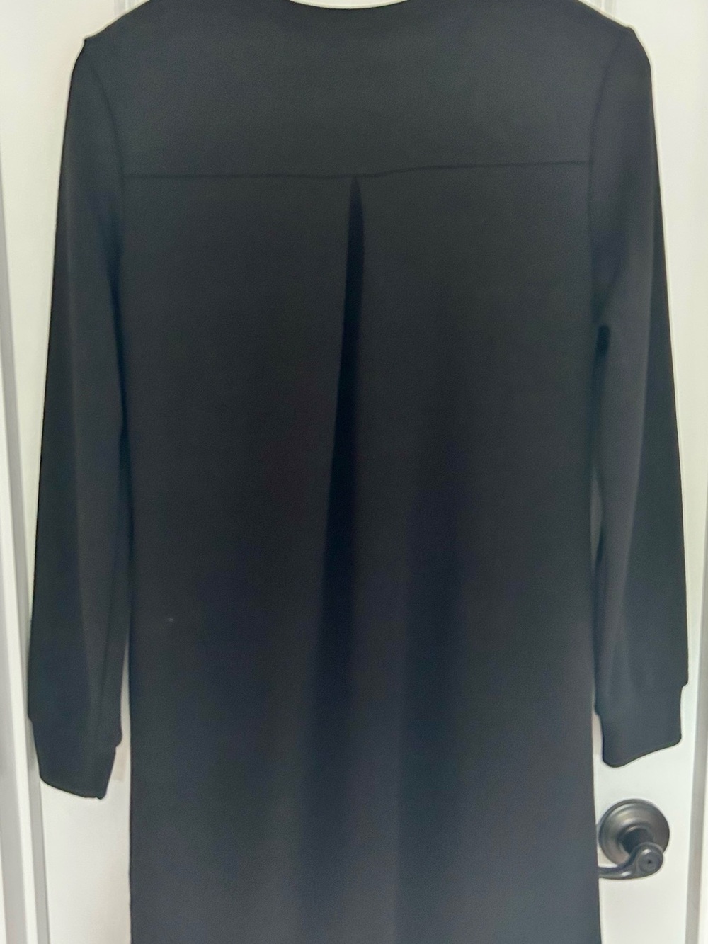Women’s Black Mini Dress with Back Pleat